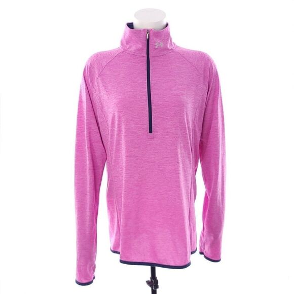 Under Armour Tops - Under Armour Threadbone XL Fitted Heatgear Thumbhole Half Zip Mock Neck Pullover